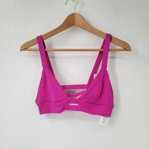 Vitamin A Neutra Bralette Women's XL 12 D Cup Hot Pink Fuscia Modern Bikini Top
